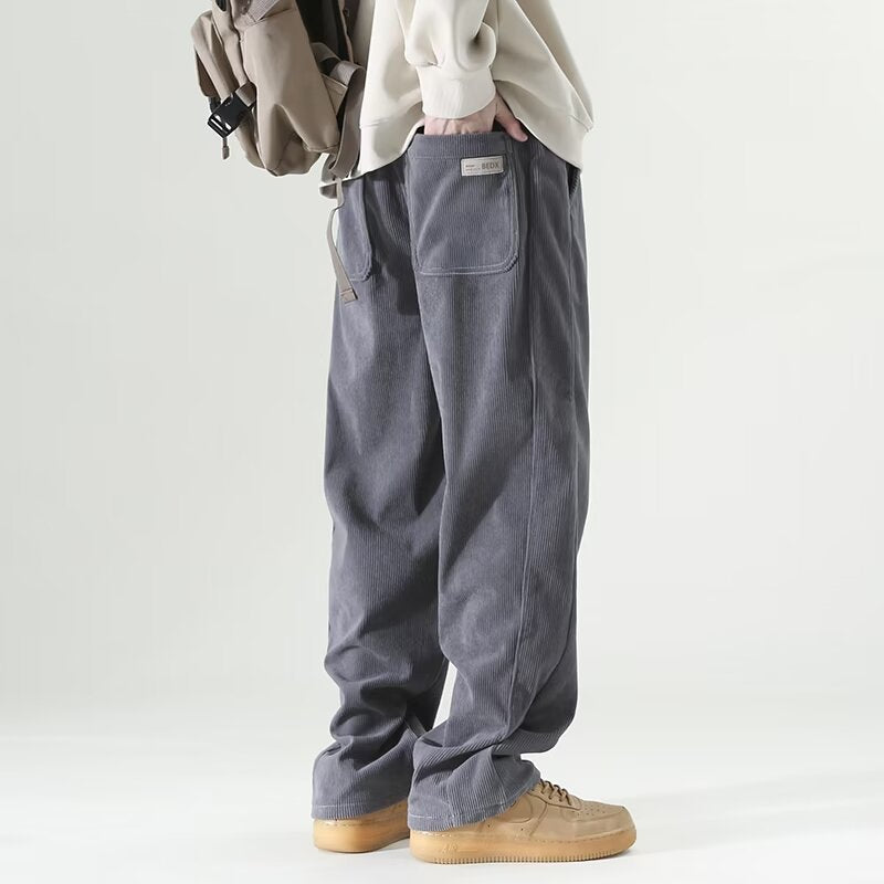 High Street Fashion Men's Wide-Leg Casual Pants