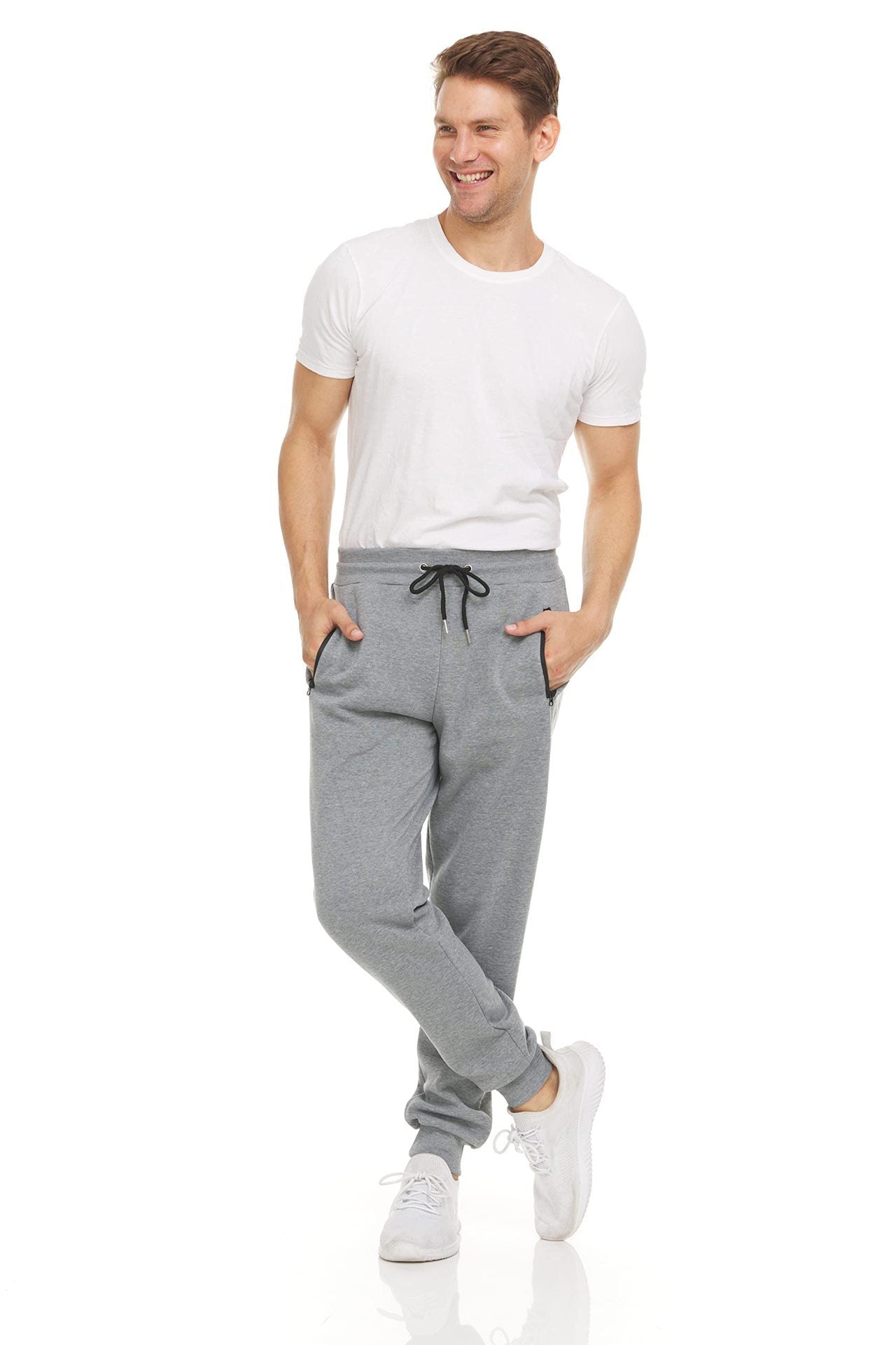 Men's Sports Casual Zipper Ankle-Tied Running Trousers