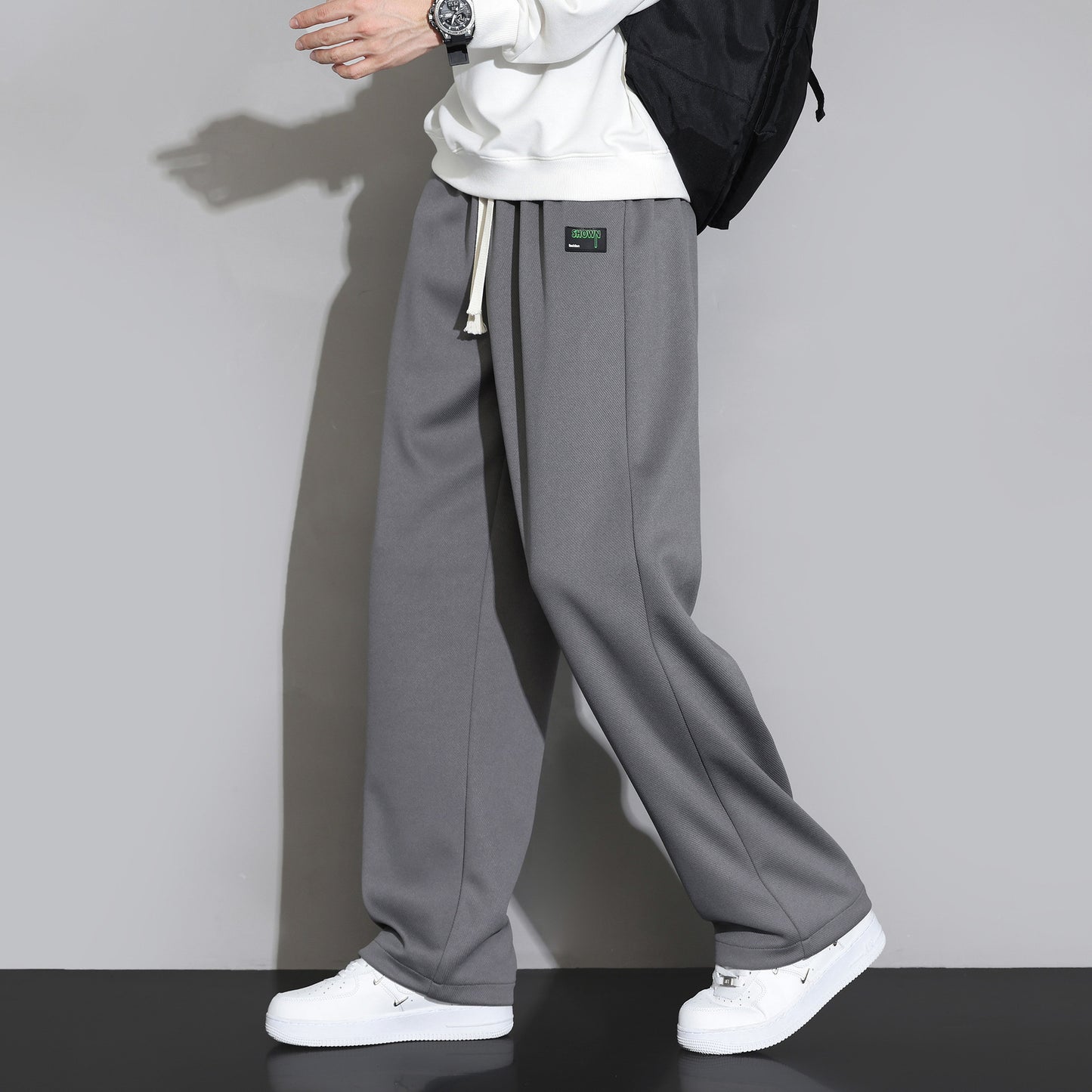 Straight Casual Sweatpants - Loose Wide-Leg Sports Trousers