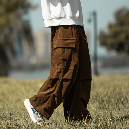 Autumn & Winter Wide-Leg Corduroy Overalls