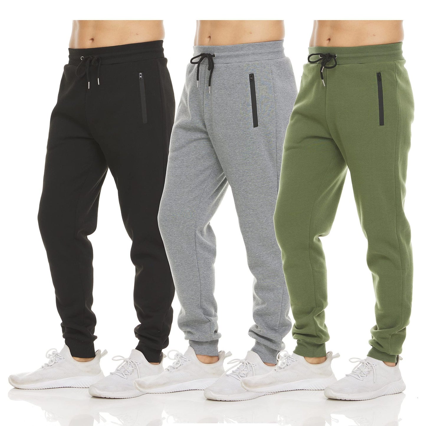 Men's Sports Casual Zipper Ankle-Tied Running Trousers