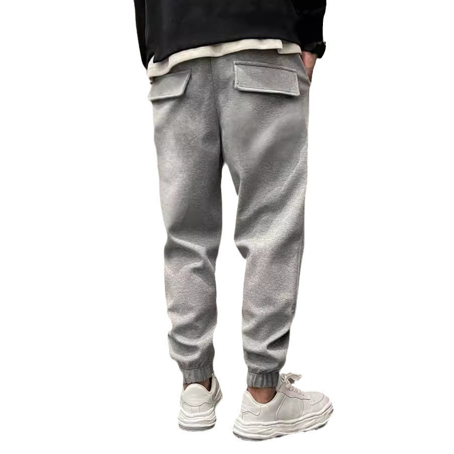 Thickened Ankle-Tied Drawstring Leisure Sweatpants