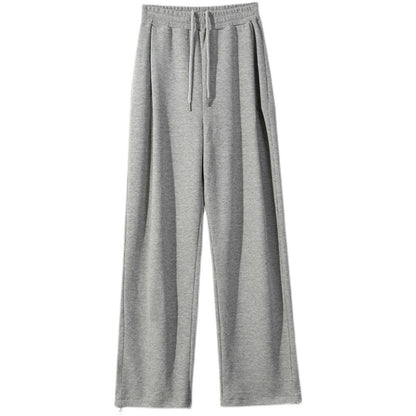 Straight Wide-Leg Knitted Track Sweatpants