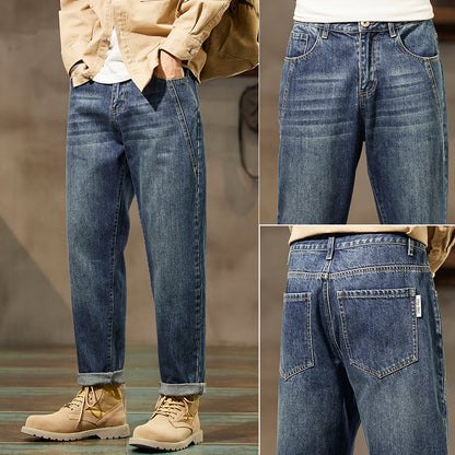 Retro Men's Straight Loose Denim Pants