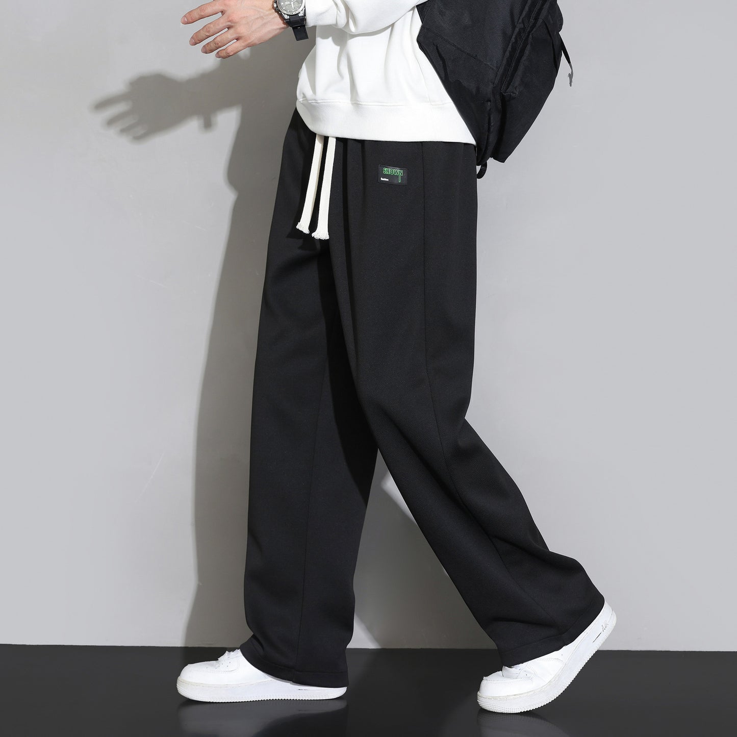 Straight Casual Sweatpants - Loose Wide-Leg Sports Trousers