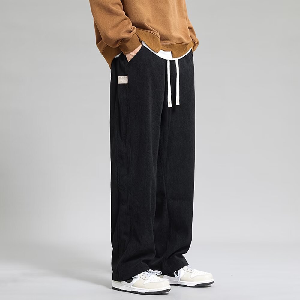 High Street Fashion Men's Wide-Leg Casual Pants