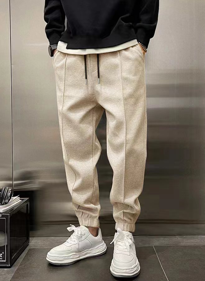 Thickened Ankle-Tied Drawstring Leisure Sweatpants