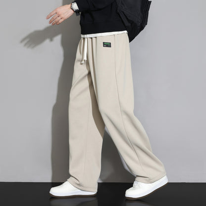 Straight Casual Sweatpants - Loose Wide-Leg Sports Trousers