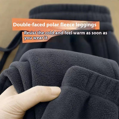 Winter Fleece-Lined Ankle-Tied Sweatpants for Men