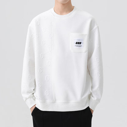 Trendy Korean-Style Oversized Men's Round Neck Pullover