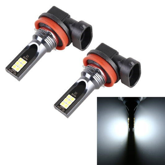 2 PCS H11 / H8 DC12V-24V / 12W / 3000K / 800LM 12LEDs SMD-3030 Car LED Fog Light, H1 (White Light), H11