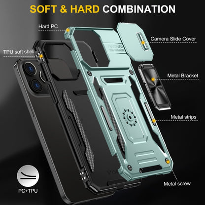 Armor PC + TPU Camera Shield Phone Case, For iPhone 16 Pro Max, For iPhone 16 Pro, For iPhone 16 Plus, For iPhone 16