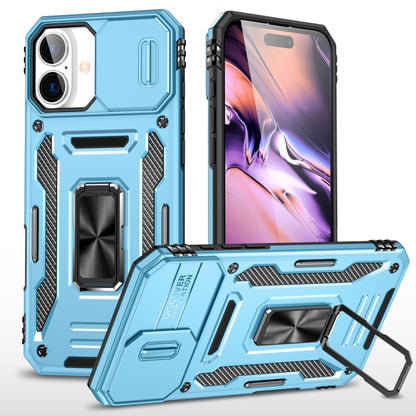 Armor PC + TPU Camera Shield Phone Case, For iPhone 16 Pro Max, For iPhone 16 Pro, For iPhone 16 Plus, For iPhone 16