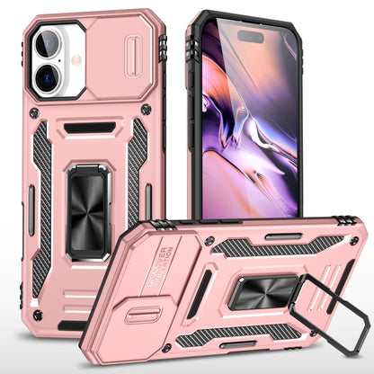 Armor PC + TPU Camera Shield Phone Case, For iPhone 16 Pro Max, For iPhone 16 Pro, For iPhone 16 Plus, For iPhone 16