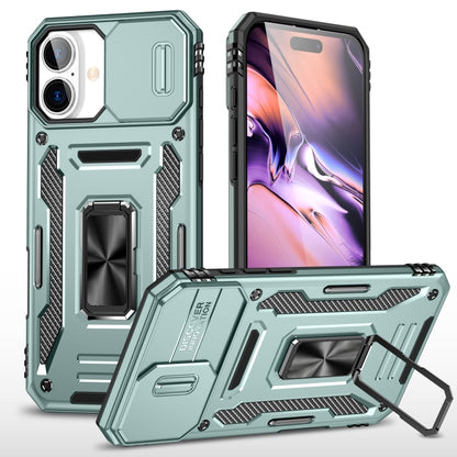 Armor PC + TPU Camera Shield Phone Case, For iPhone 16 Pro Max, For iPhone 16 Pro, For iPhone 16 Plus, For iPhone 16