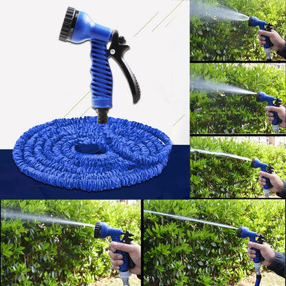 15-45m Telescopic Pipe Expandable Magic Flexible Garden Watering Hose with Spray Gun Set, 15-45m