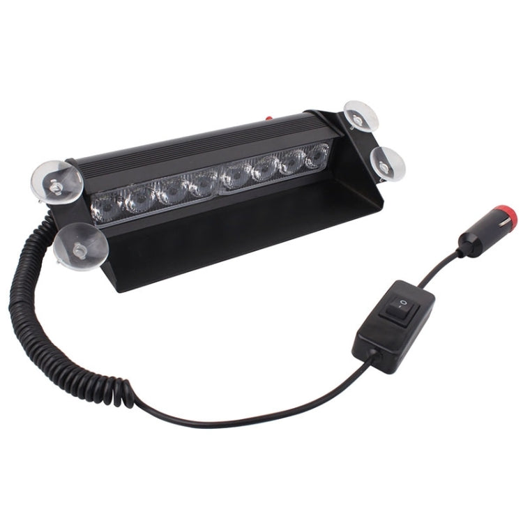 8W 800LM 8-LED 3-Modes Adjustable Angle Car Strobe Flash Dash Emergency Light Warning Lamp with Suckers, DC 12V, Blue, Red, White, Yellow, White + Red, White + Yellow, Red + Blue