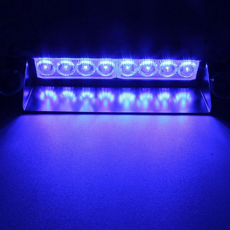 8W 800LM 8-LED 3-Modes Adjustable Angle Car Strobe Flash Dash Emergency Light Warning Lamp with Suckers, DC 12V, Blue, Red, White, Yellow, White + Red, White + Yellow, Red + Blue