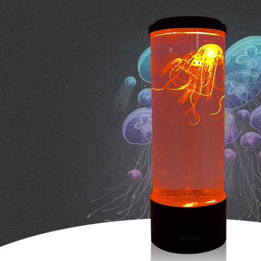 Cylindrical LED Simulation Jellyfish Light USB Powered Colorful Jellyfish Atmosphere Light, 10.5 x 10.5 x 29.4cm