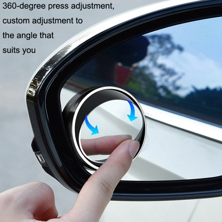 1pair Reversing Mirror Small Round Mirror HD Large View Suction Cup Blind Spot Mirror, Size: 5.5x1.7cm(Black), Size: 5.5x1.7cm(White), Size: 5.5x1.7cm(Silver)