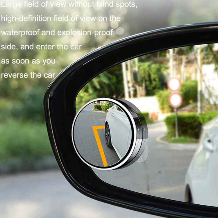 1pair Reversing Mirror Small Round Mirror HD Large View Suction Cup Blind Spot Mirror, Size: 5.5x1.7cm(Black), Size: 5.5x1.7cm(White), Size: 5.5x1.7cm(Silver)