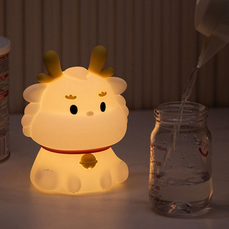 Dragon Silicone Sleeping Night Light Childrens Gift USB Rechargeable Ambient Lantern, Pat Model