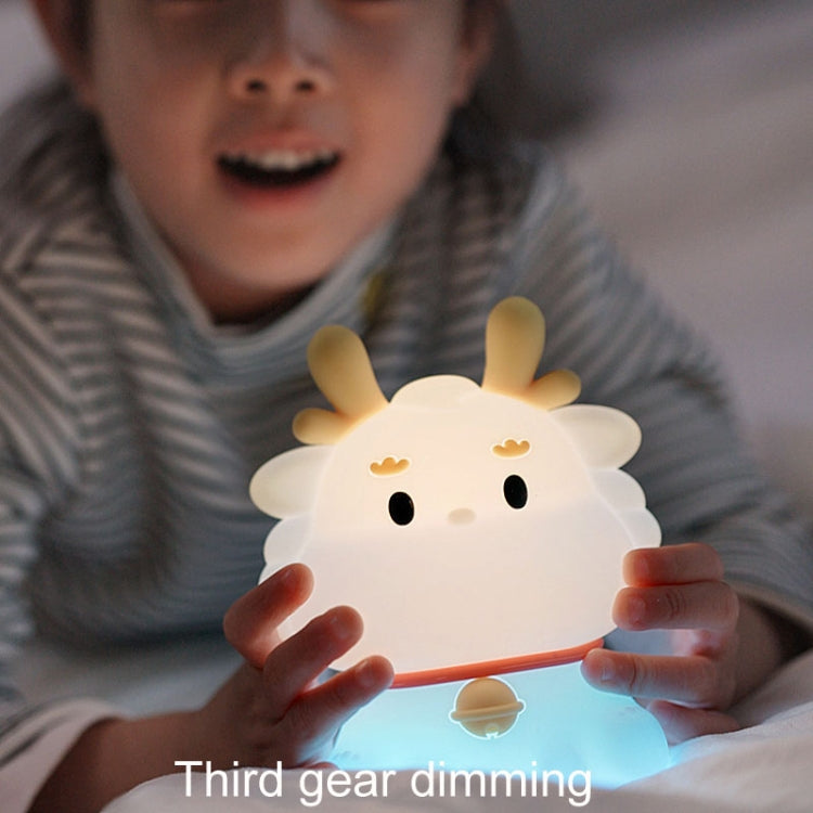 Dragon Silicone Sleeping Night Light Childrens Gift USB Rechargeable Ambient Lantern, Pat Model