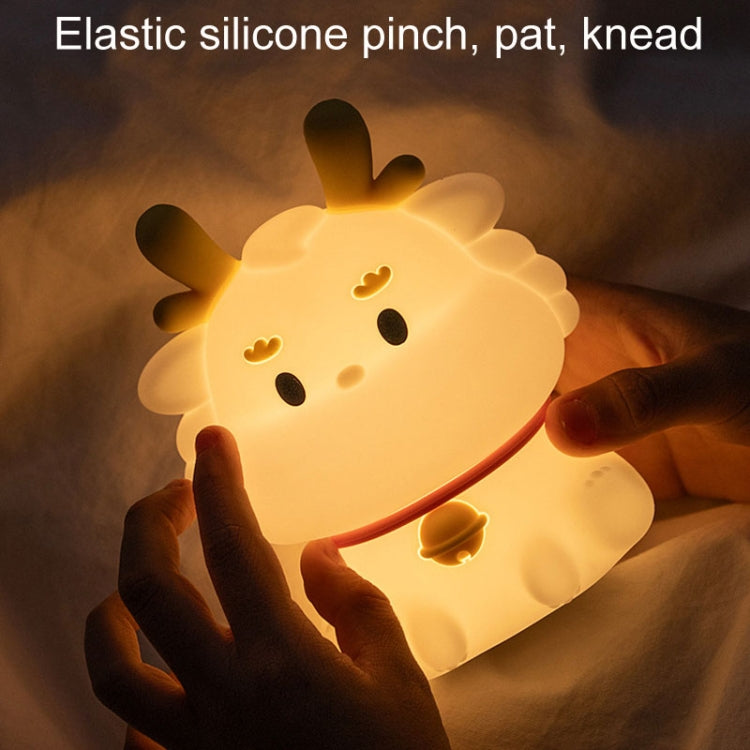 Dragon Silicone Sleeping Night Light Childrens Gift USB Rechargeable Ambient Lantern, Pat Model