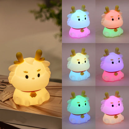 Dragon Silicone Sleeping Night Light Childrens Gift USB Rechargeable Ambient Lantern, Pat Model