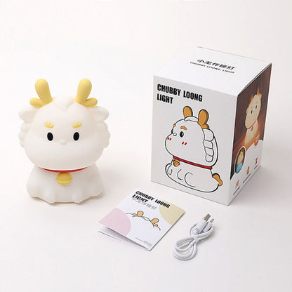 Dragon Silicone Sleeping Night Light Childrens Gift USB Rechargeable Ambient Lantern, Pat Model