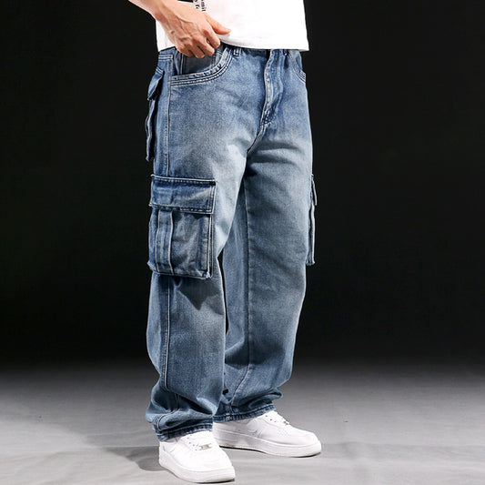 Retro Hip Hop Wide-Leg Work Pants