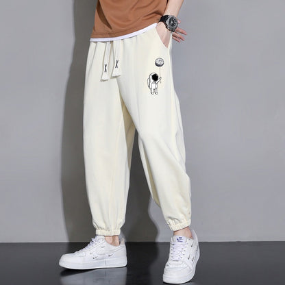 Cropped Casual Loose Tapered Pants