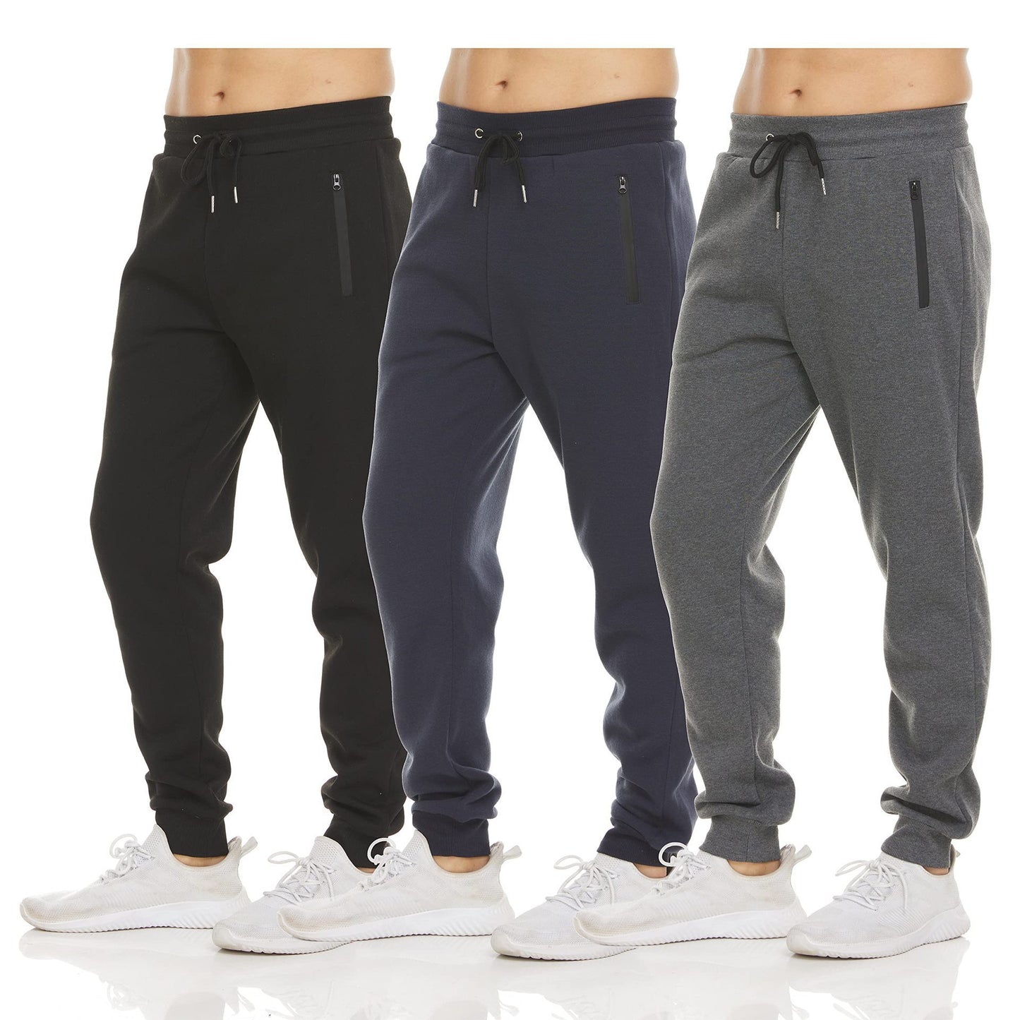 Men's Sports Casual Zipper Ankle-Tied Running Trousers